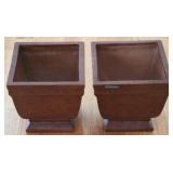 Pair Wood Planters