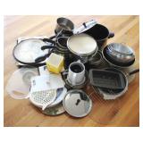 Lot of Assorted Pots, Pans and More