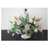 Porcelain Flowers in Planter