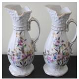 Pair Sterling Pitchers