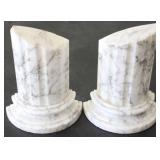 Pair Marble Columns Bookends