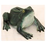 Cast iron frog bank
