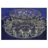 18 Pc Imperial Candlewick punch bowl set