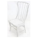White distressed farmhouse accent chair - new