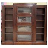 Mahogany 3 section bookcase