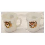 2 Vintage Fire King Esso mugs with tiger