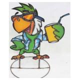 Metal cool parrot garden decor