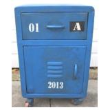 Rolling metal storage locker style stand