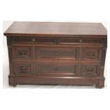 Victorian walnut carved chest