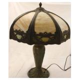 Vintage slag glass lamp 26" tall