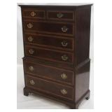 Hickory White banded inlay tall chest on chest
