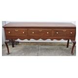 Henkel Harris Queen Anne 3 drawer huntboard