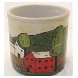 Painted Stoneware Crock