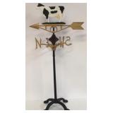 Cast iron cow weathervane