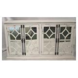 4 Door painted console, mirrored front