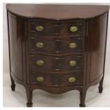 Mahogany demilune chest