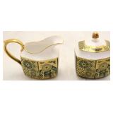 Caverswall Imperial sugar & creamer