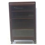 Mahogany 1-Door Bookcase Queen Anne Legs