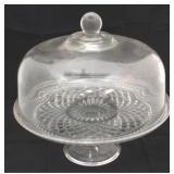 Glass Cake Stand w/ Lid - 13 x 11