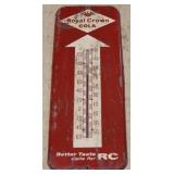 Vintage Royal Crown Cola Metal Thermometer