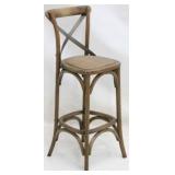 X Back wooden bar stool
