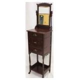 Vintage Victorian carved shaving stand