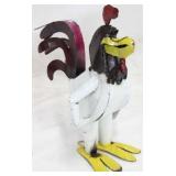 Metal garden rooster