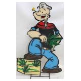 Metal Popeye yard decor