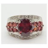 Sterling Silver Ruby Ring