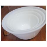 Federal set vintage white nesting mixing bowls