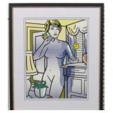 NUDE WITH YELLOW FLOWER GICLEE BY ROY LICHTENSTEIN