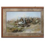 THE CUSTER FIGHT BY C.M. RUSSELL