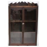 Double door bookcase with gallery