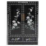 Vintage Chinoisserie Asian double door cabinet