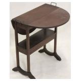 Vintage drop leaf petite table w/ handles
