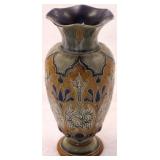 Antique Royal Doulton Lambeth pottery vase - AS IS