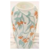 Phoenix Consolidated satin art glass berry vase