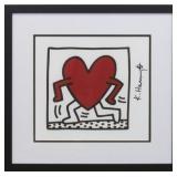 RUNNING HEART PRINT BY KEITH HARING
