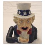 Uncle Sam Cast Iron Bank - 8" tall