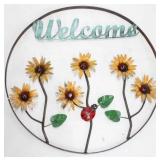 Metal Sunflower welcome sign