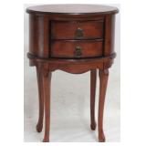New Butler Specialty oval inlaid 2 drawer stand