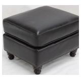 New LEA Leather ottoman - nail head trim