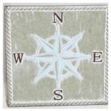 Metal Compass wall plaque