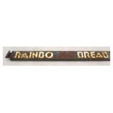 Rainbo Bread vintage metal door push sign