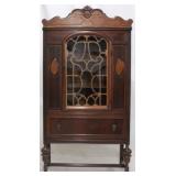 Vintage carved Jacobean china cabinet