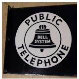 Porcelain Bell System Flange Sign