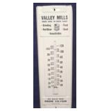 Valley Mills vintage metal thermometer