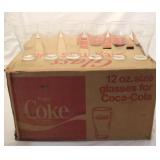 67 Coca-Cola 12oz Glasses w/ original case