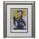 WOMAN IN ARMCHAIR PRINT BY ROY LICHTENSTEIN