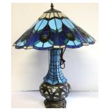 Blue Stained Glass Lamp